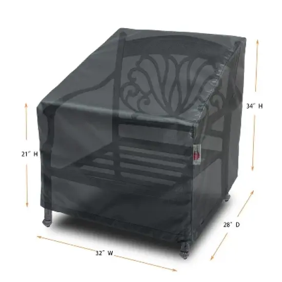 Summerset Shield Chair Cover Ultimate Protection for Your Outdoor Furniture Medium 32" x 28" x 21"/34" Mercury image {1}