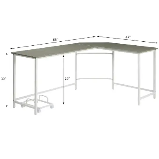 Sapphtopaz Home Office Desks Computer Desk Writing Desk Gaming Desk Office Desk Vanity Table for Home Office, Brown image {3}