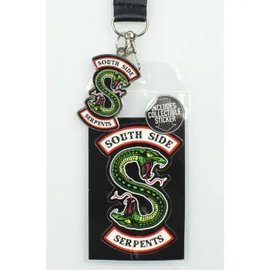 Riverdale Southside Serpents ID Lanyard Badge With 2" Rubber Charm Pendant image {1}