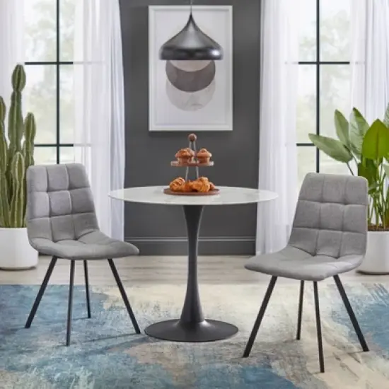 36" Rho Round Dining Table White - Buylateral image {2}