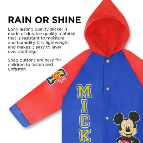Mickey Mouse Boys Umbrella and Raincoat Set, Kids Ages 2-5 image {2}
