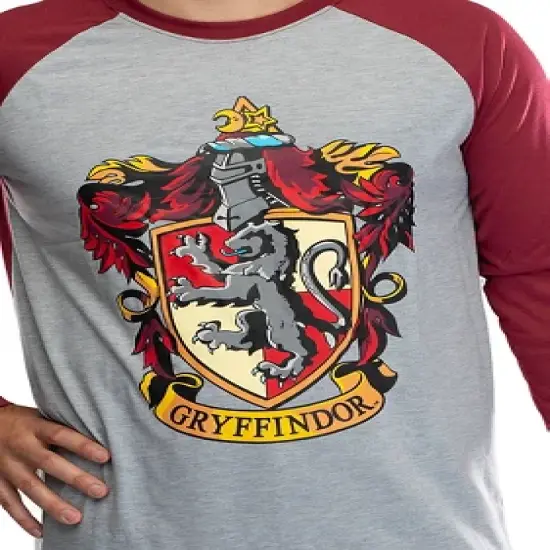 Harry Potter Men's Raglan Shirt And Plaid Pants Pajama Set image {2}