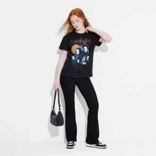 Women's Twilight Short Sleeve Graphic T-Shirt - Black image {2}