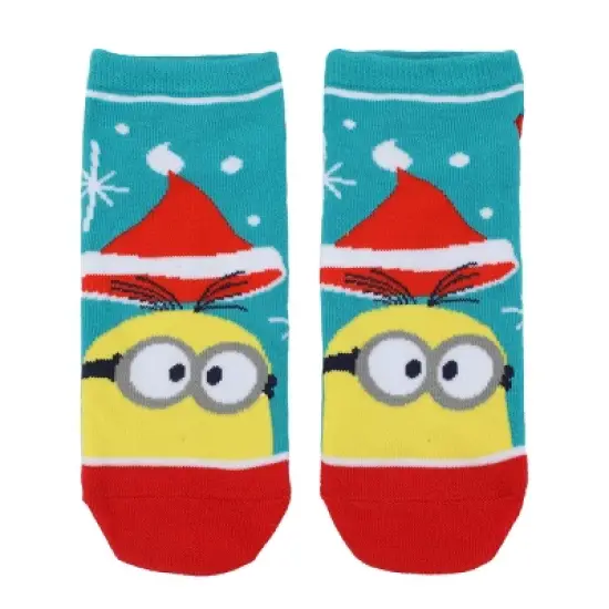 Despicable Me Christmas Minions Women's 5-Pair Ankle Socks image {1}
