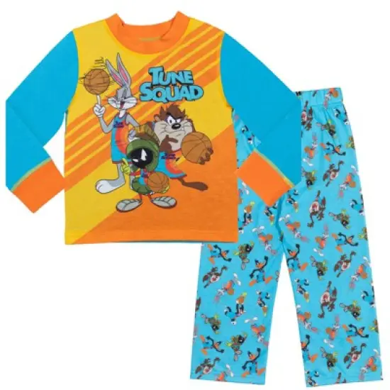 SPACE JAM Looney Tunes Tasmanian Devil Buggs Bunny Pajama Shirt and Pants Sleep Set Toddler image {8}