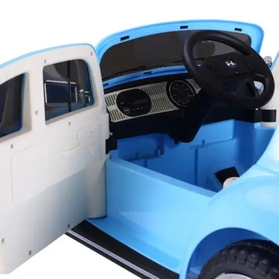 Aosom Licensed Volkswagen Beetle Electric Kids Ride-On Car 6V Battery Powered Toy with Remote Control Music Horn Lights MP3 for 3-6 Years image {5}