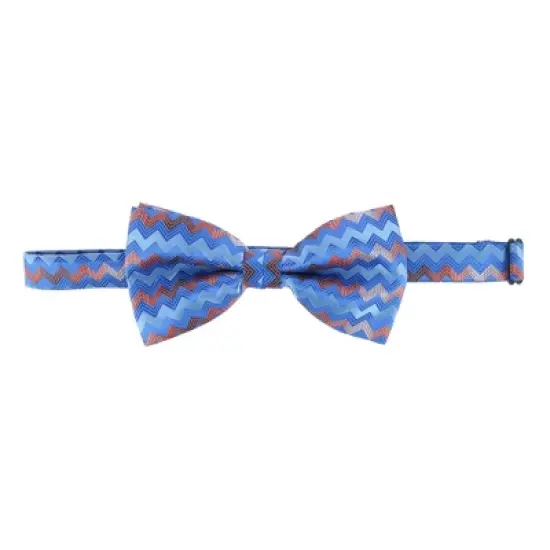 CTM Men's Zig Zag Bow Tie and Pocket Square image {1}