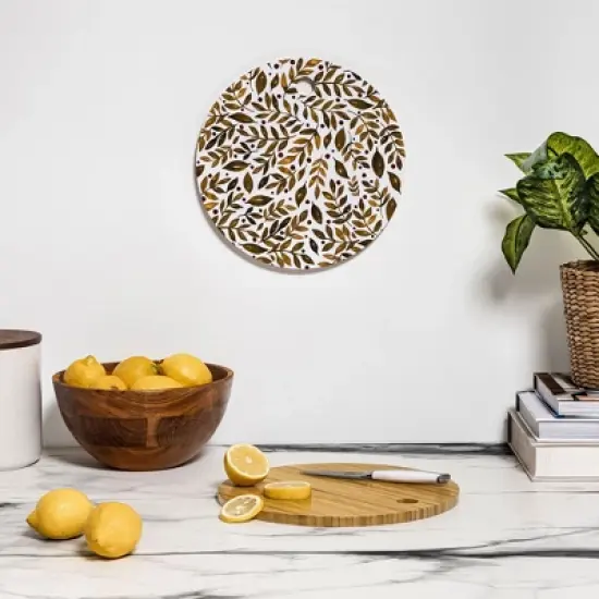 Angela Minca Autumn branches Cutting Board - Round image {2}