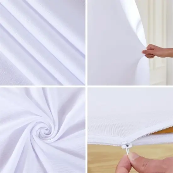 81x153cm Half Moon Arch Cover, Top Stretchy Backdrop Stands Cover, Adjustable Polyester Backdrop Cover for Wedding Birthday Party Photography Decor image {3}