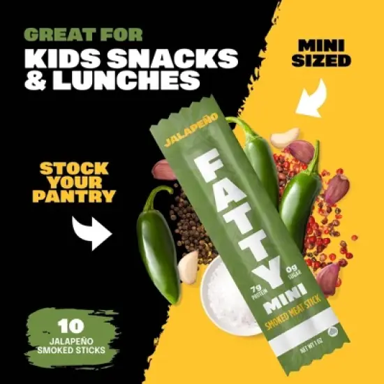 Fatty Jalapeno Multipack Meat Sticks - 10oz/10ct image {4}