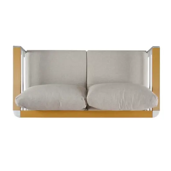 GDFStudio Amias 55" Patio Aluminum Loveseat with Cushions image {4}