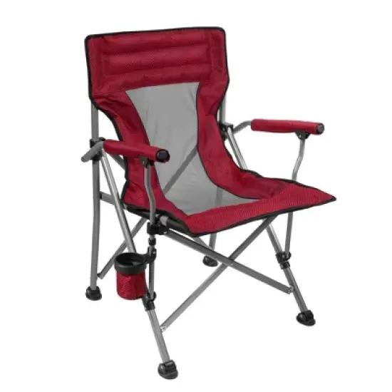 Zenithen Quad Padded Hard Arm Outdoor Sports Chair, Extra-Large, Red image {5}
