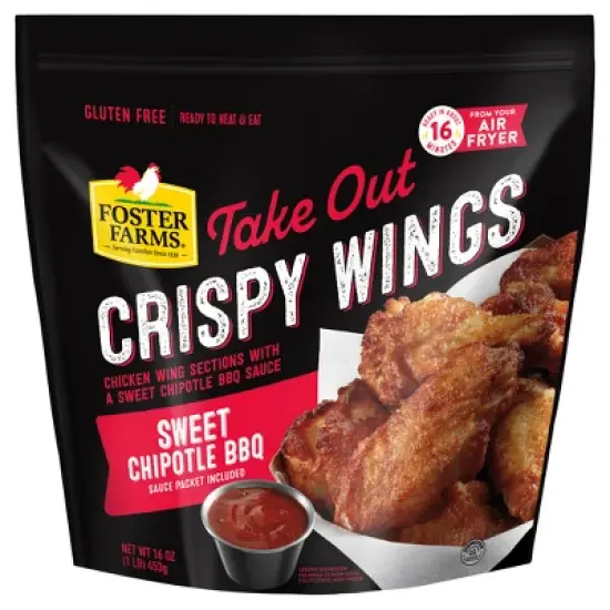 Foster Farms Chipotle BBQ Take Out Chicken Wings - Frozen - 16oz image {14}