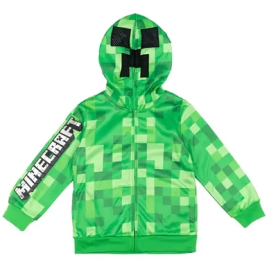 Minecraft Creeper Fleece Zip Up Hoodie Little Kid to Big Kid  image {11}