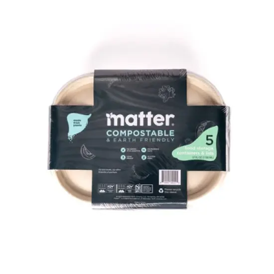 Matter Compostable Food Storage Container - 37 fl oz/5ct image {7}