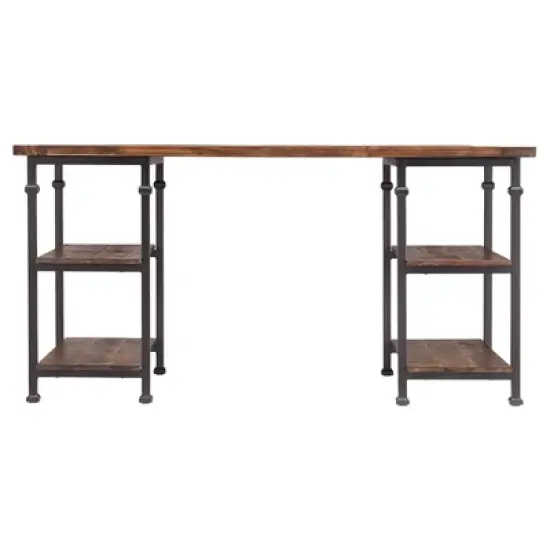 Ronay Wood Writing Desk with Storage - Inspire Q image {5}