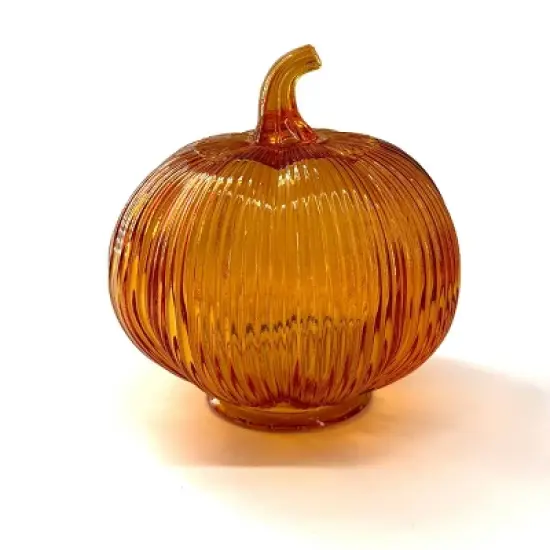 Glass LED Pumpkins Orange - Bullseye's Playground&trade; image {3}