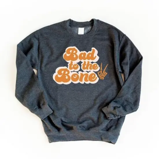 Simply Sage Market Women's Graphic Sweatshirt Bad To The Bone Hand image {5}