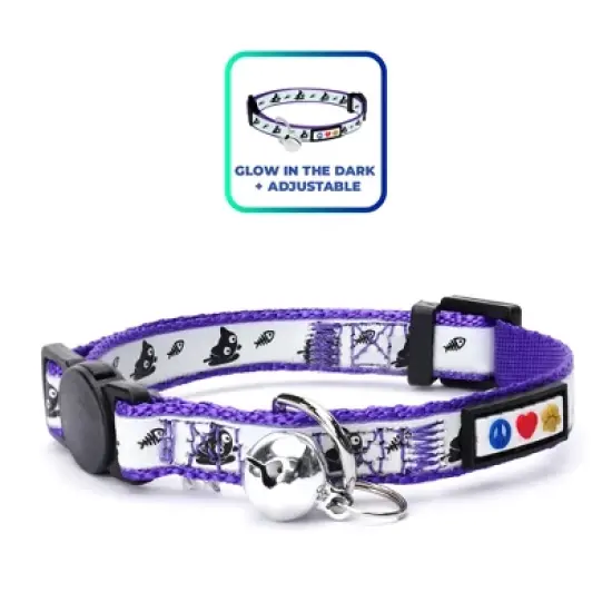 Pawtitas Glow In The Dark Adjustable Cat Collar image {17}