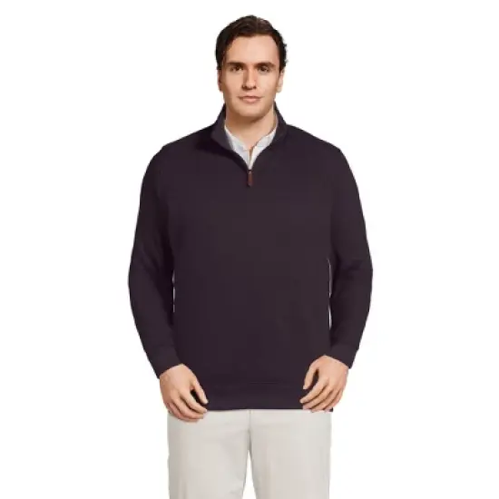 Lands' End Men's Bedford Rib Quarter Zip Sweater image {16}