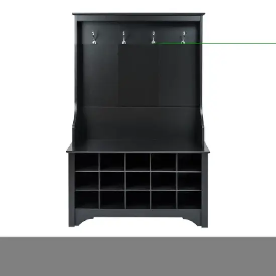 Hall Tree with Shoe Storage - Prepac image {3}