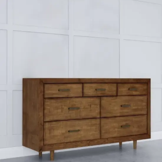 Aurora Mid Century Seven Drawer Wood Dresser - Abbyson Living image {1}
