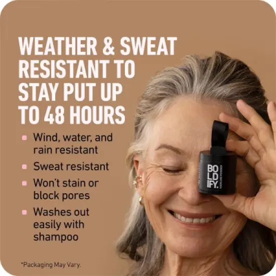 BOLDIFY Root Touch Up Powder with Brush, Covers Thinning Hair & Grays, Water-Resistant image {5}