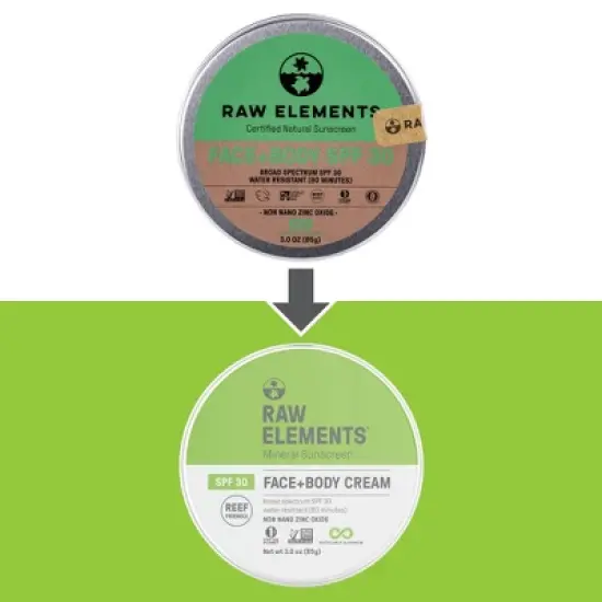 Raw Elements Face and Body Mineral Sunscreen Tin - SPF 30 - 3oz image {8}