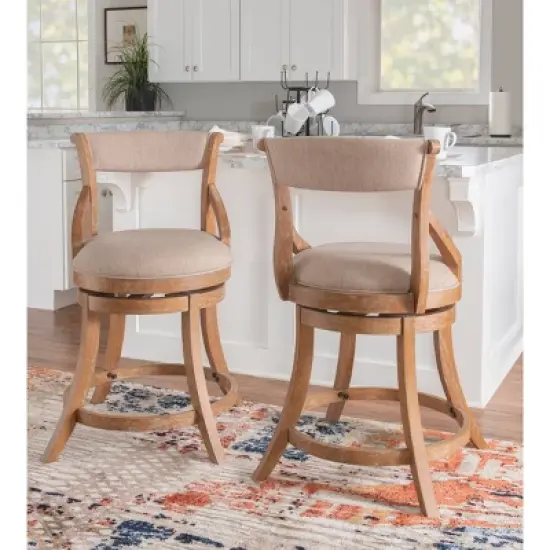 Big and Tall Gerald Counter Height Barstool Brown - Powell Company image {6}