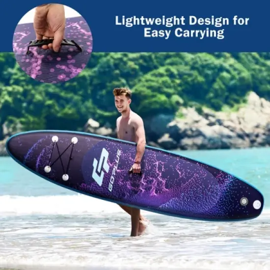 Costway 11'/10'5'' Inflatable Stand Up Paddle Board Surfboard W/Bag Aluminum Paddle Pump image {8}
