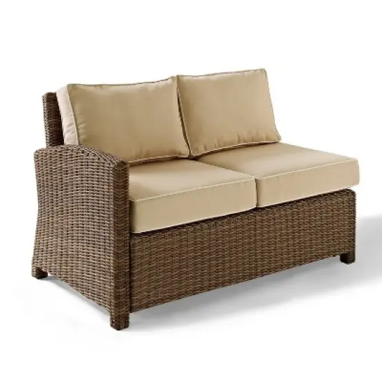 Bradenton Outdoor Wicker Sectional Left Side Loveseat - Crosley
 image {13}