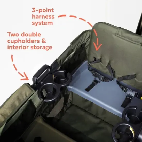 Gladly Family Anthem4 Wagon Stroller - Adventure Bundle Forest image {2}