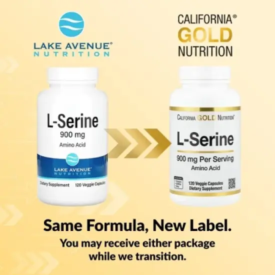 California Gold Nutrition L-Serine, 900 mg, 120 Veggie Capsules image {5}