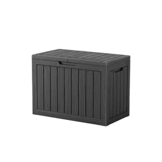INFURNIC Deck Boxes, Outside Storage Box Container with Handle for Storage Patio Furniture, Garden Tools, Pool Supplies, Black, 30.75"*17.1"*21.85" image {5}