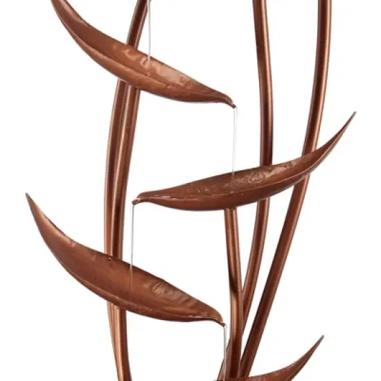 John Timberland Tiered Copper Leaves Modern Cascading Tiered Leaves Outdoor Floor Water Fountain 41" for Yard Garden Patio Deck Porch Balcony Roof image {2}