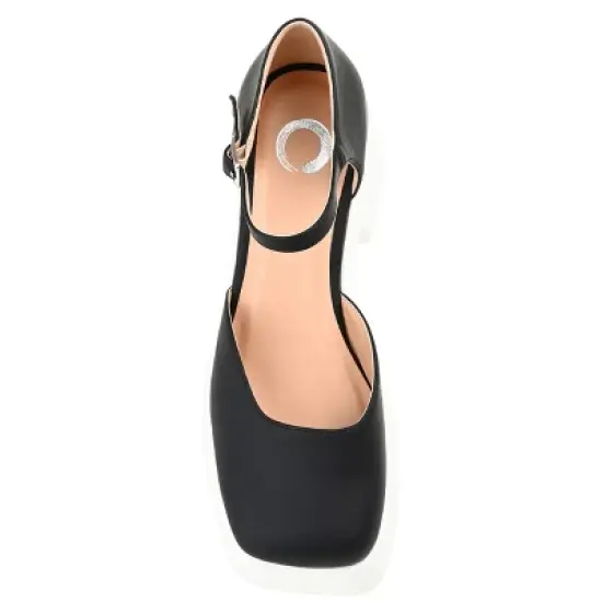 Journee Collection Womens Lizaa Platform Mid Platform Square Toe Pumps image {3}