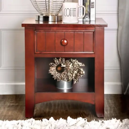 Mereu 1 Drawer Nightstand Cherry - HOMES: Inside + Out image {1}