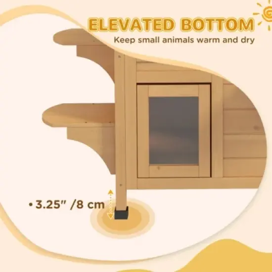 Resenkos Cat Cage, Cat Crate Kennel Enclosure Playpen,2-story Cat Enclosure with Escape Door, Openable Roof, Jumping Platforms, Natural Brown image {3}