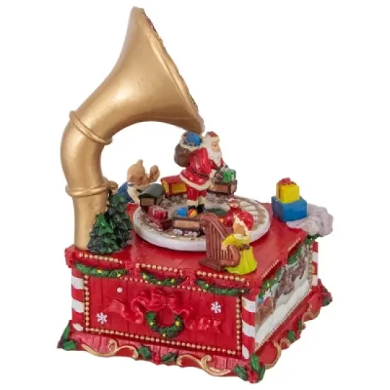 Northlight Santa Claus on Phonograph Musical Christmas Decoration - 7" image {2}