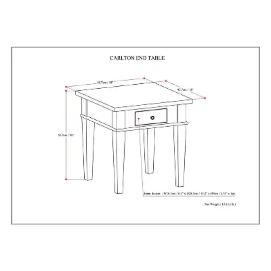 18" Sterling Solid Wood Contemporary End Table - Wyndenhall image {7}