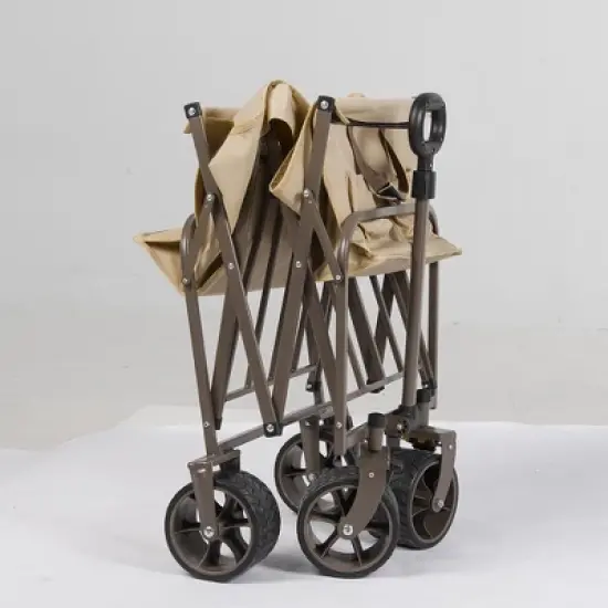 Naturehike Collapsible Beach Wagon with Big Wheels, Utility Foldable Grocery Cart Heavy Duty, Portable Folding Wagon Cart with Wheel for Camping image {6}