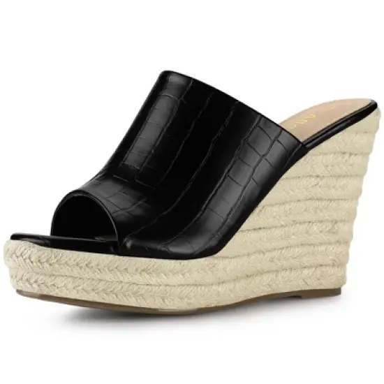Allegra K Women's Espadrilles Wedges Sandals image {10}