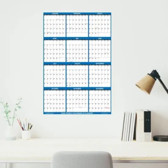 SwiftGlimpse 32"x48" 2026 Wall Calendar Navy Blue image {3}