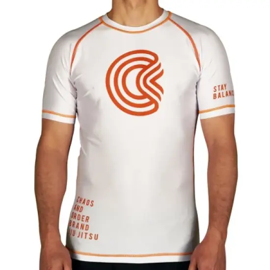 Chaos and Order Base Label V2 Short Sleeve BJJ Rashguard image {1}