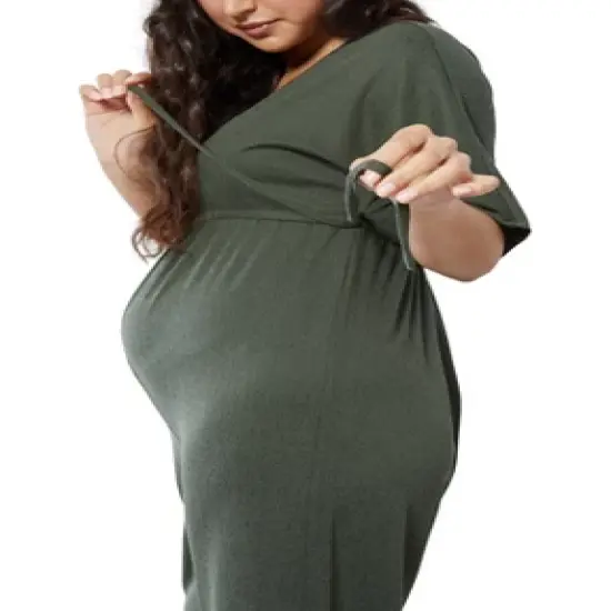 Ingrid & Isabel Maternity Wide Leg Jumpsuit image {5}