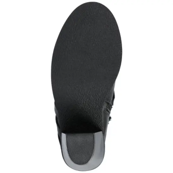 Journee Collection Womens Strap Inside Zip Stacked Heel Booties image {4}