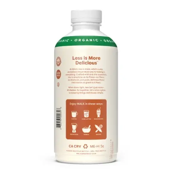 MALK Organics Original Oat Milk - 28 fl oz image {1}
