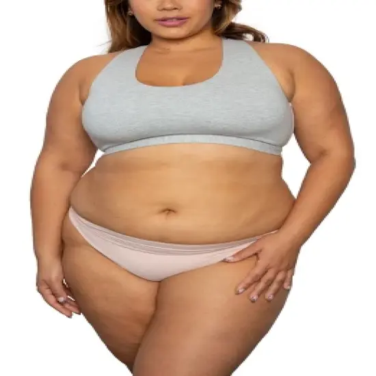 Curvy Couture Women's Cotton Comfort Bralette 2-Pack image {5}