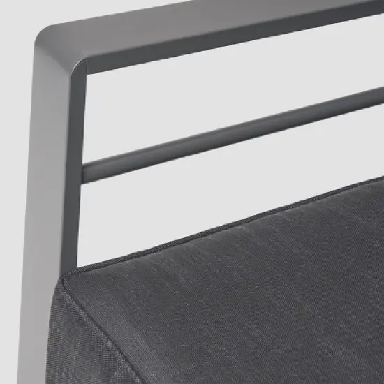 Cape Coral 3pc Metal Patio Sofa Set with Cushions - Gray/Dark Gray - Christopher Knight Home image {3}