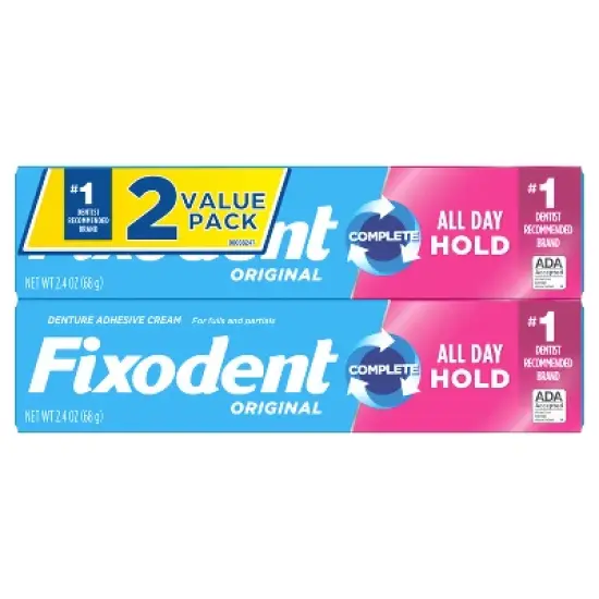Fixodent Complete Original Denture Adhesive Cream - 2.4oz/2pk image {9}